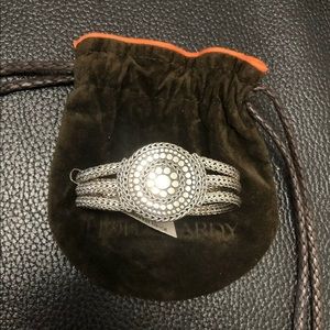 John Hardy triple strand dot medallion bracelet